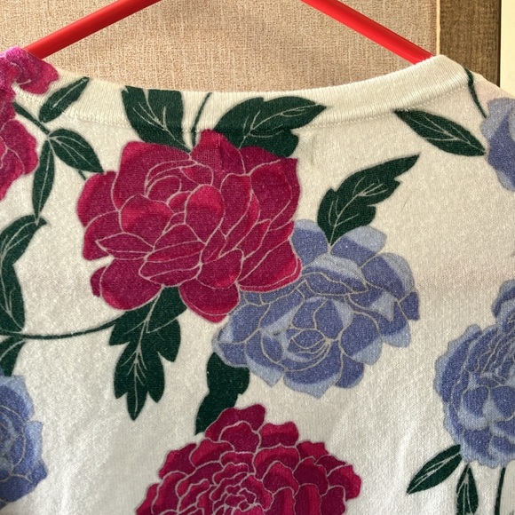 FINAL MARKDOWN Merona Floral cardigan large - Picture 8 of 11